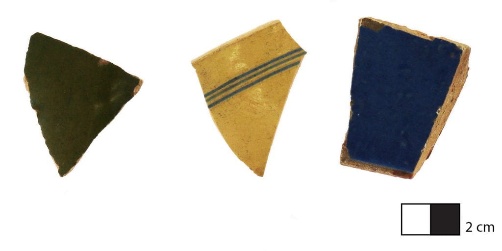 Stoneware jar sherds from Gaines-McGowan.
