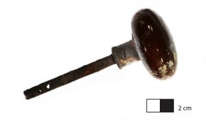 Ceramic doorknob from Gaines-McGowan.