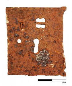 Lock platen from the Fort Richardson excavations