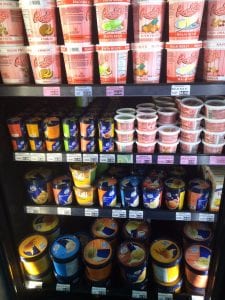 The freezer full of dozens of ice cream flavors was really tempting, but I ran out of time to grab one.